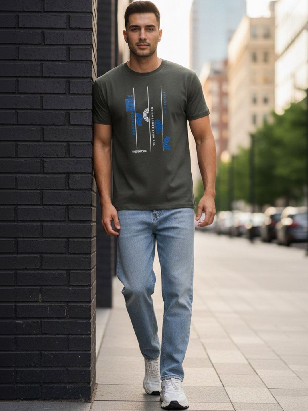 GENSTAR TRENDS Men Typography Printed T-shirt