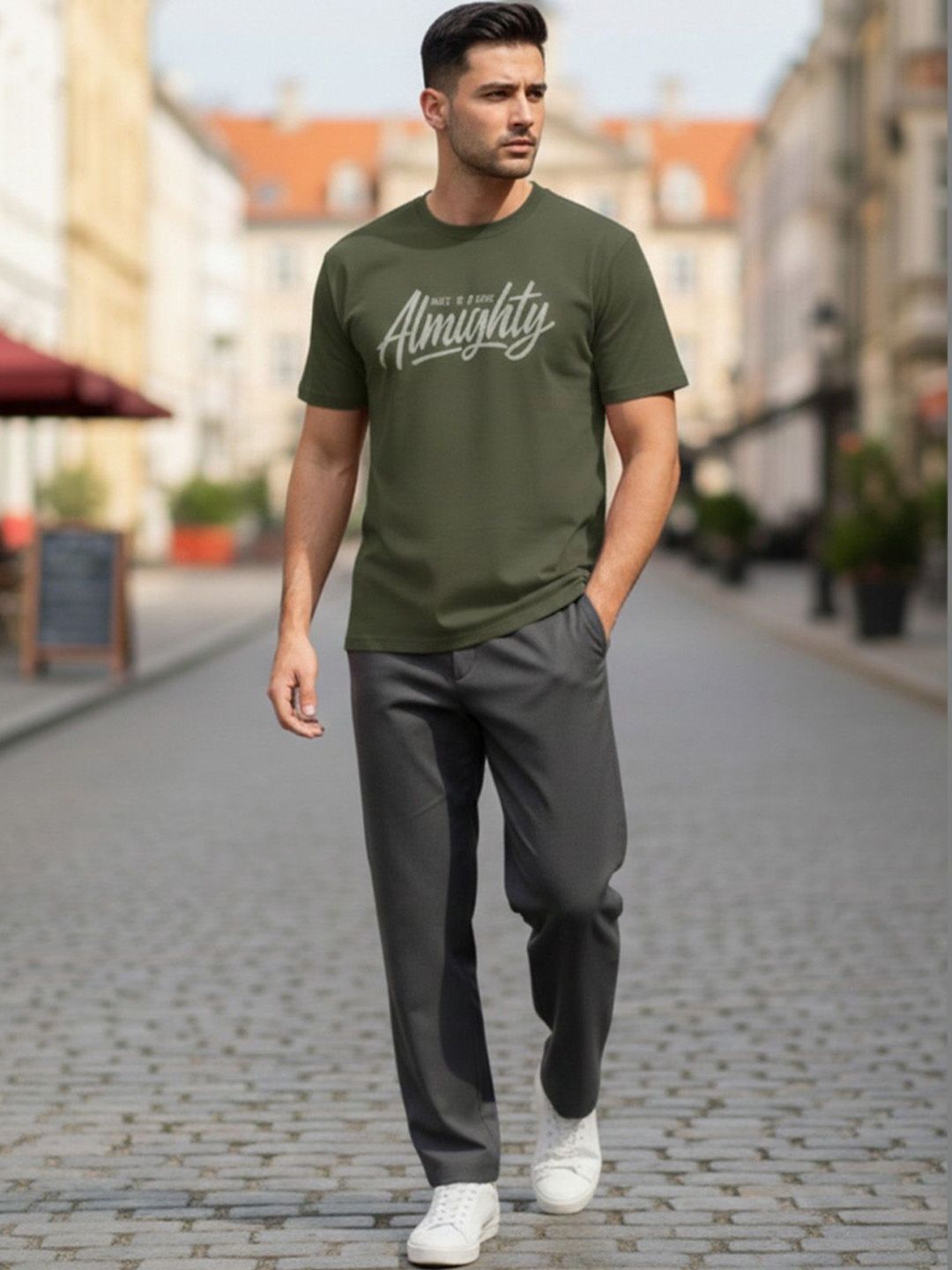 GENSTAR TRENDS Men Typography Printed T-shirt