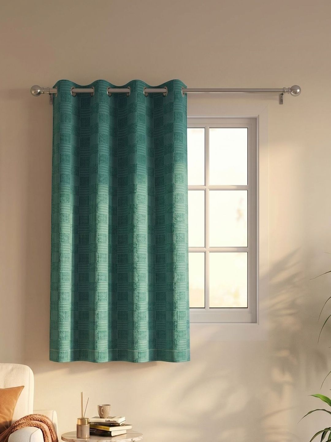 Saral Home Green Room Darkening Curtains and Sheers