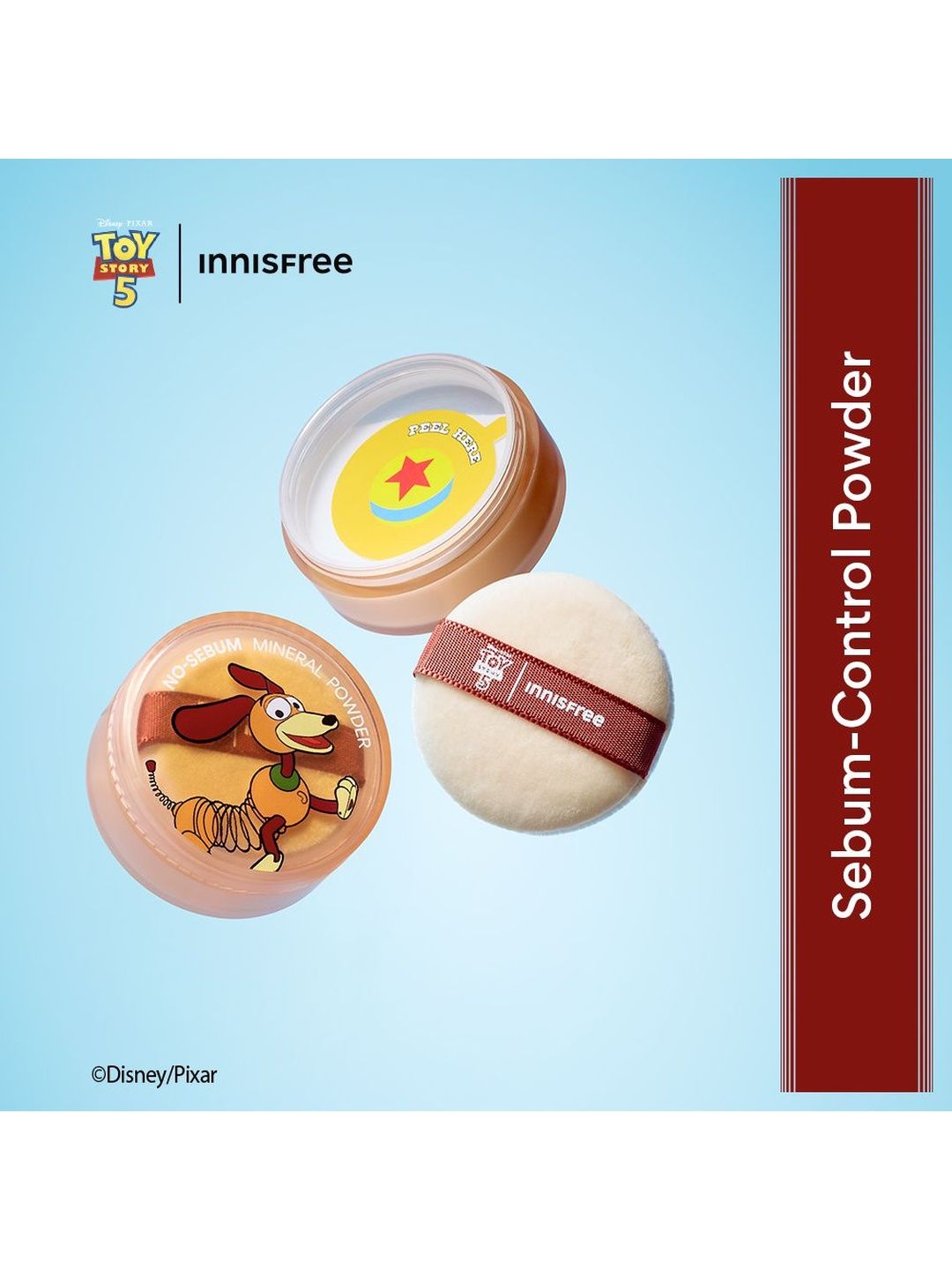 Innisfree No Sebum Slinky Dog Toy Story Edition Mineral Powder For Oily Skin - 5g