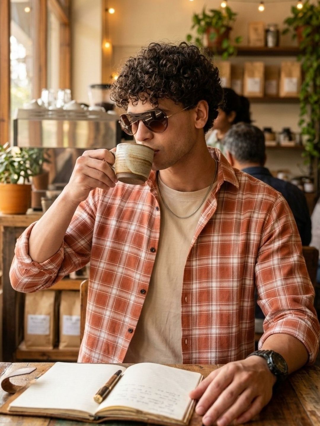 Pjyot by surhi Men Relaxed Checked Casual Shirt