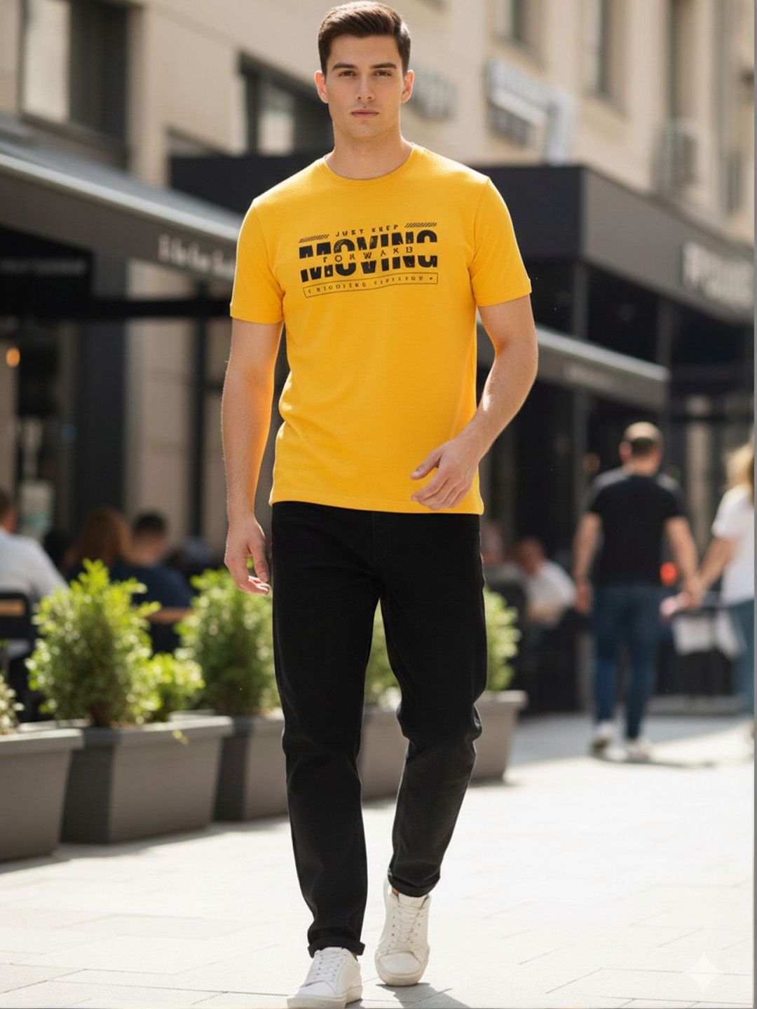 GENSTAR TRENDS Men Typography Printed T-shirt