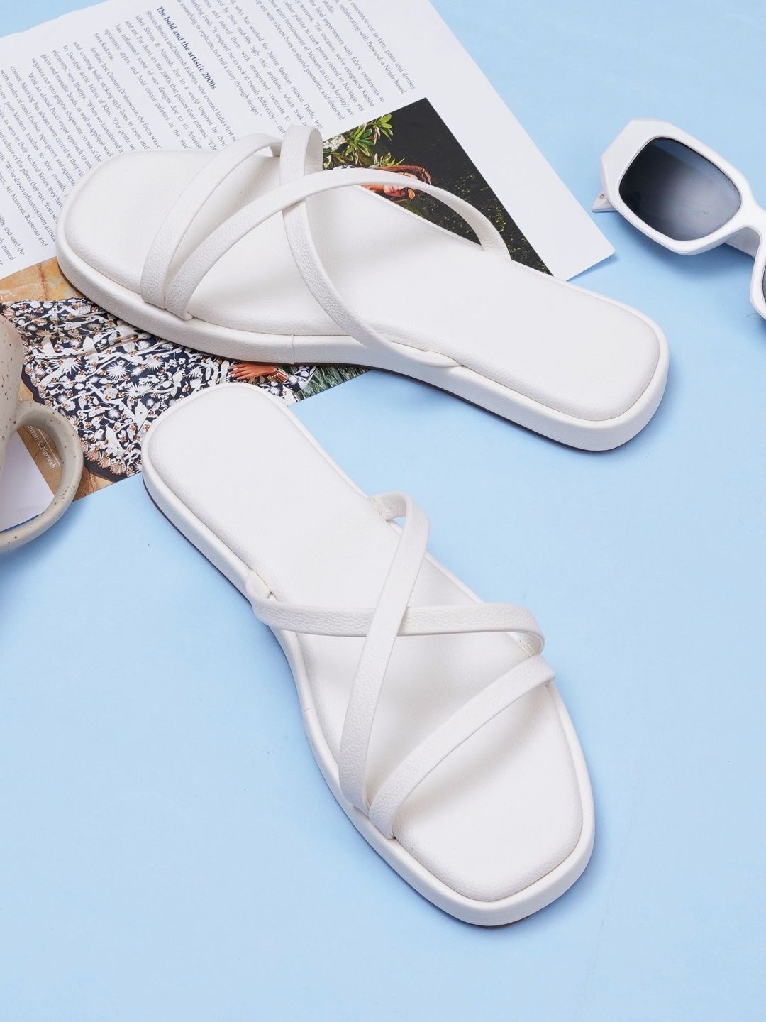 SELFIEE Women Open Toe Flats