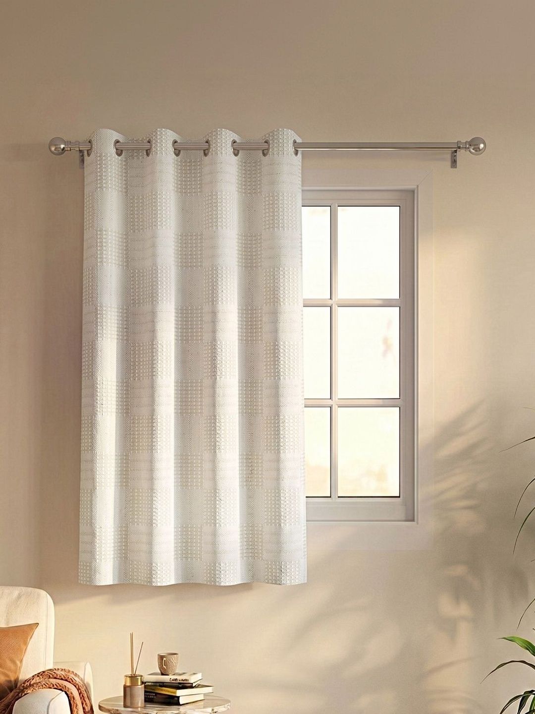 Saral Home White Room Darkening Curtains and Sheers