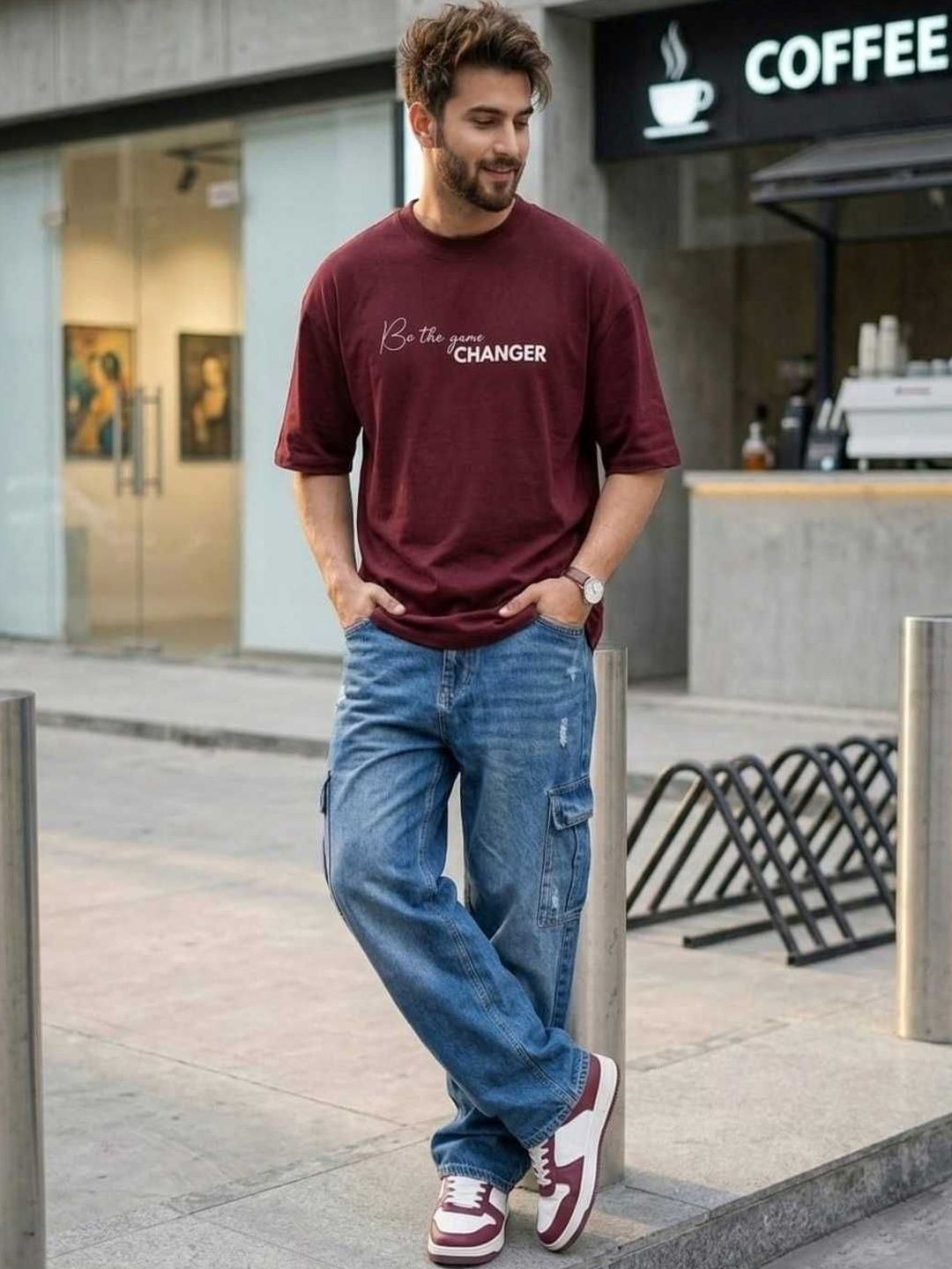 RebelRoarr Men Typography Printed T-shirt