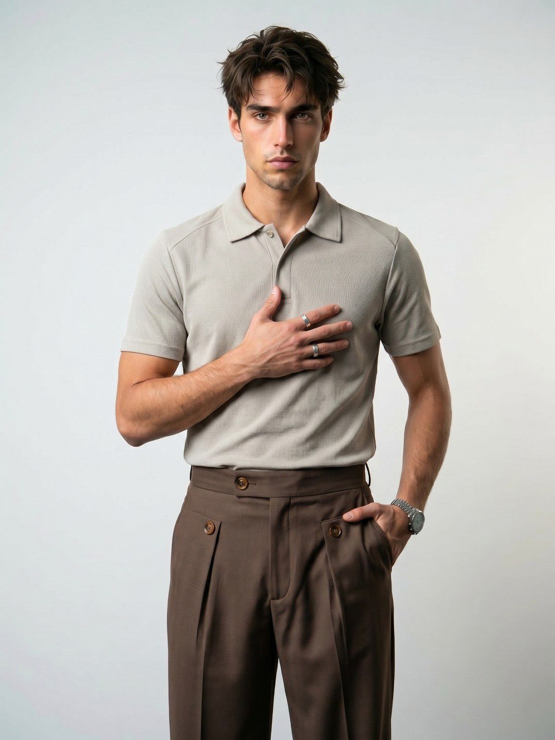 OvrWrk Men Polo Collar T-shirt