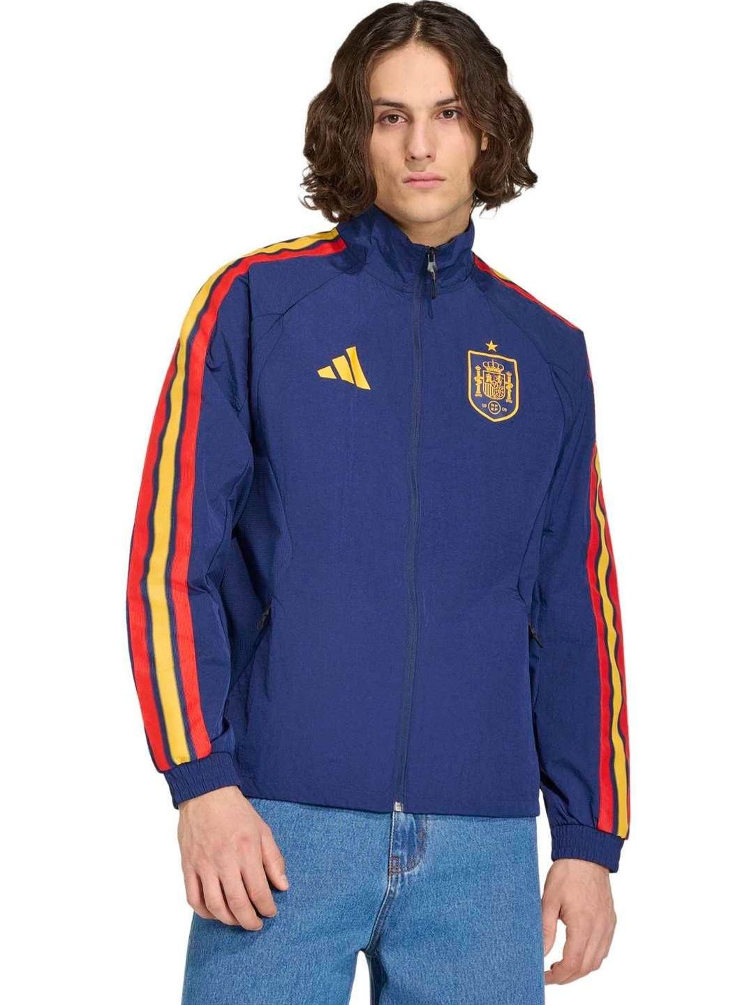 ADIDAS Men Striped Sporty Jacket