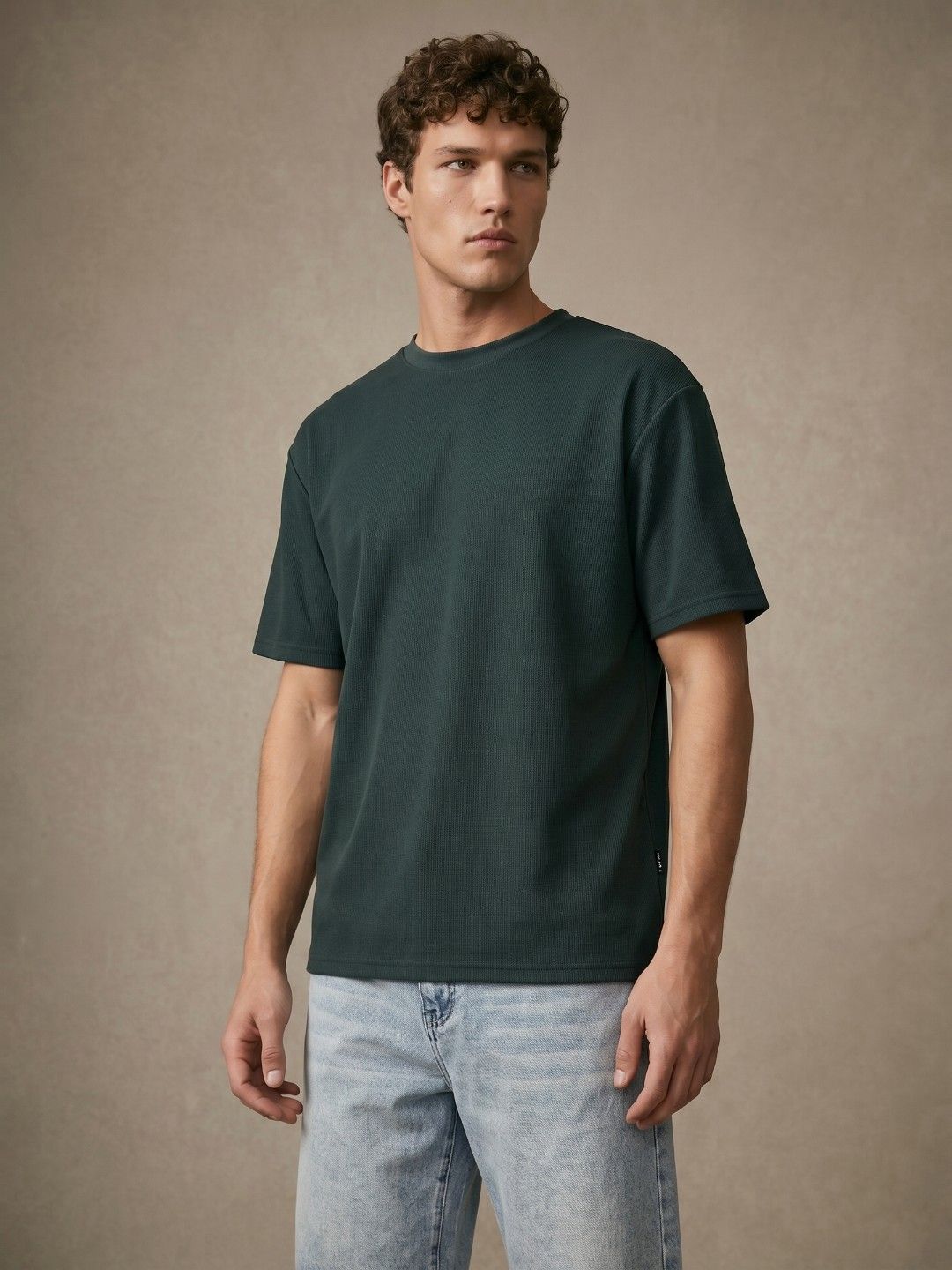 glitchez Textured Relaxed Fit T-shirt