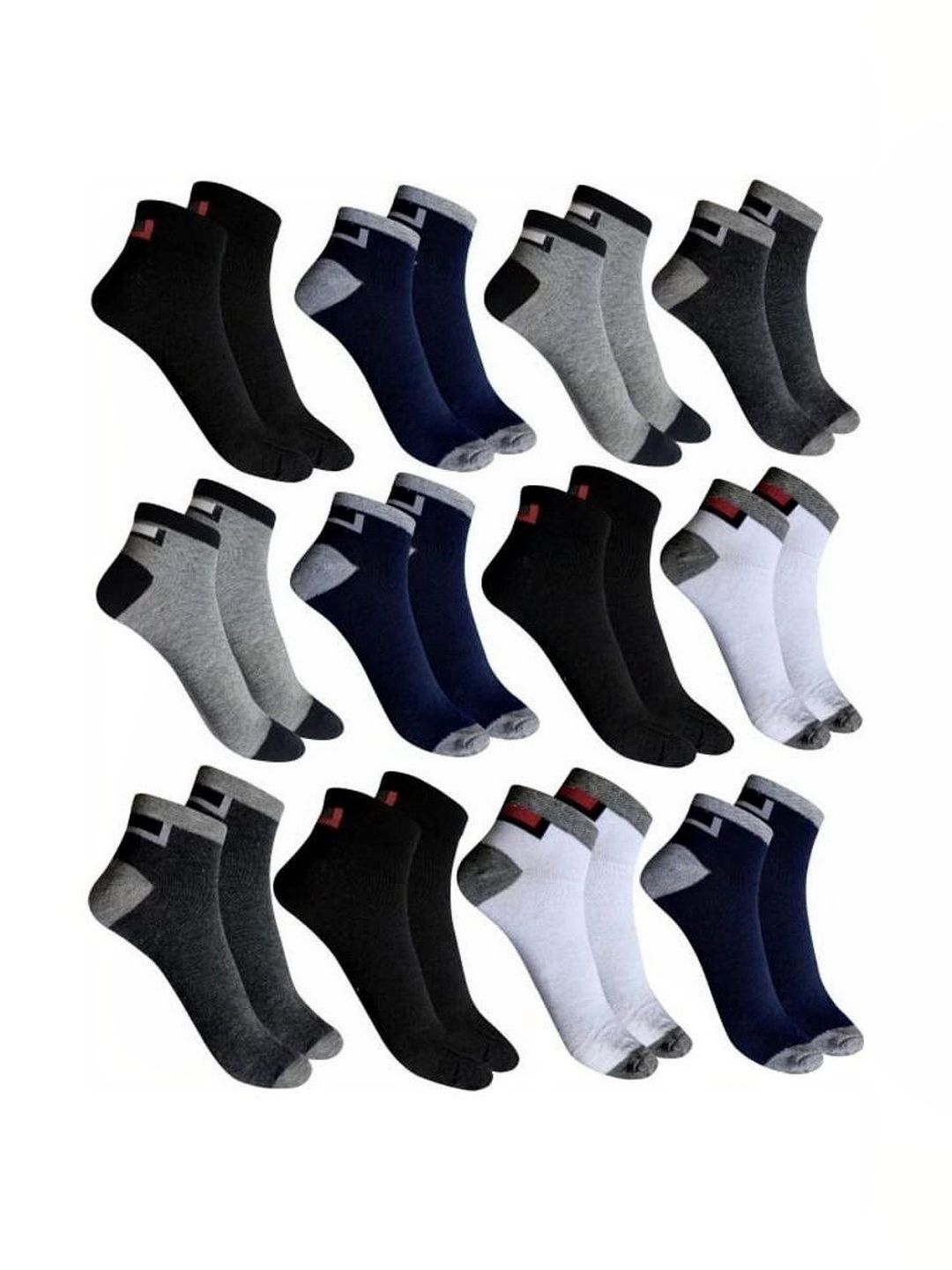 GARUN Men Cotton Patterned Ankle Length Socks