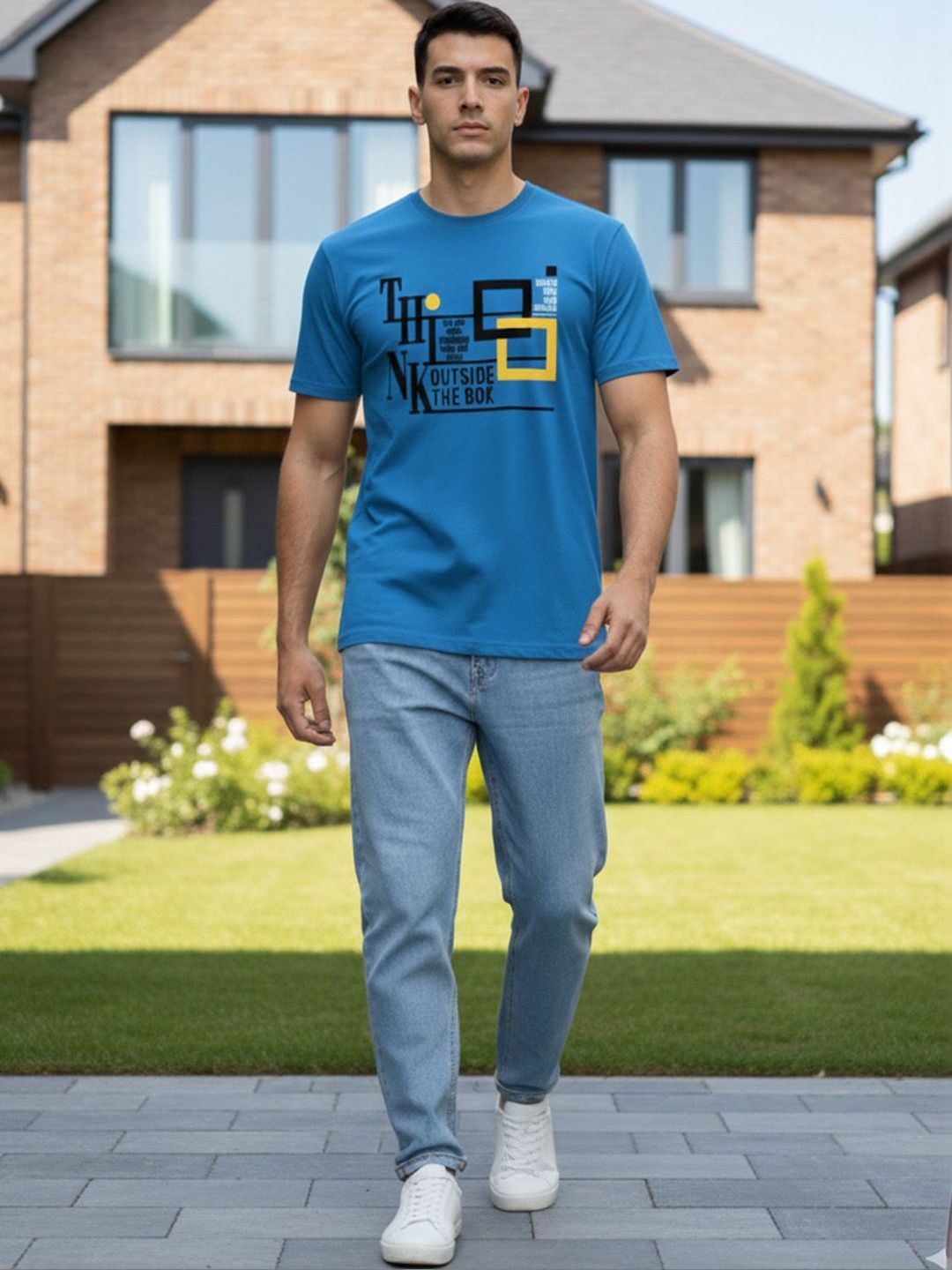 GENSTAR TRENDS Men Typography Printed T-shirt
