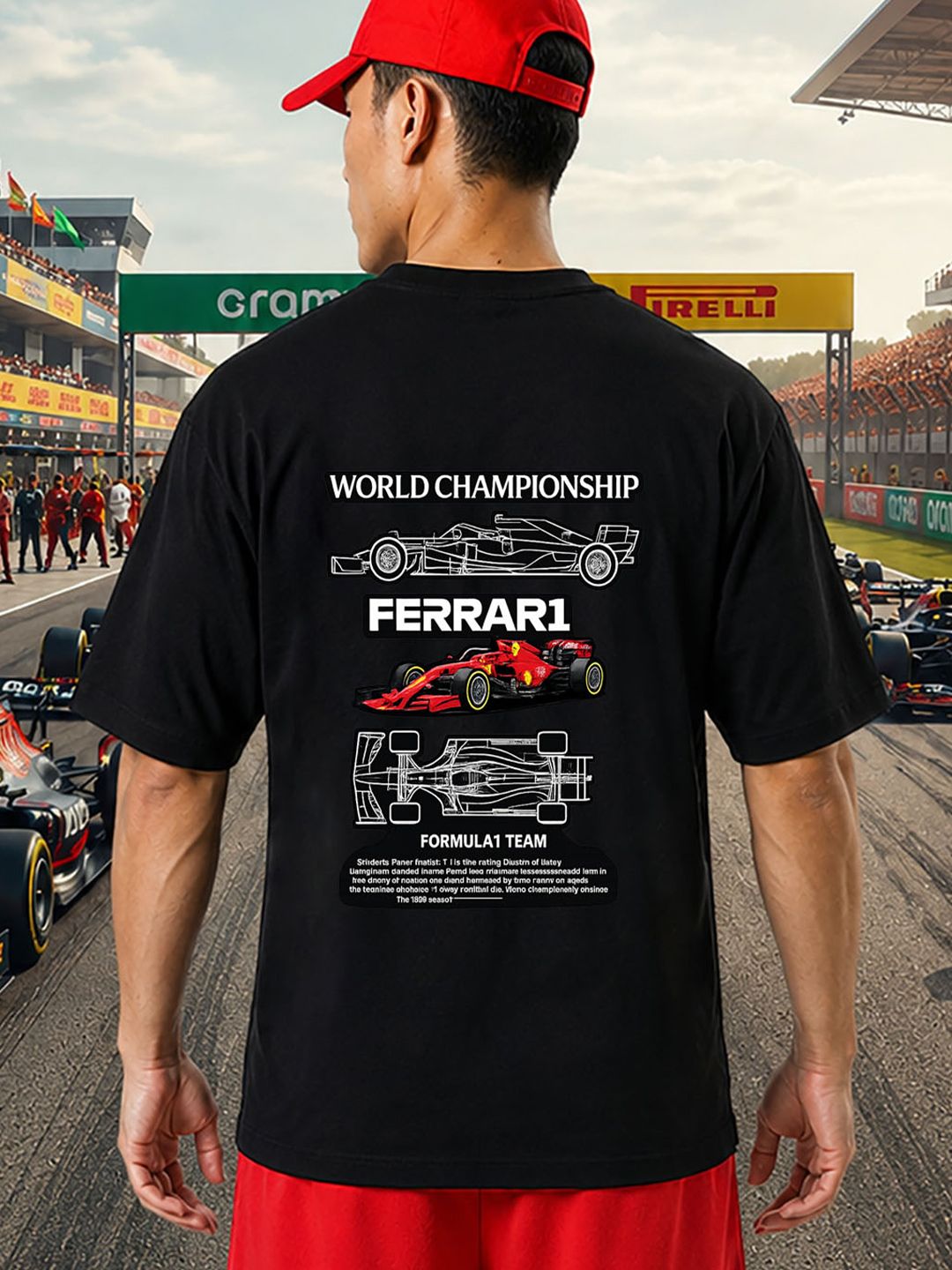LONDON STREETS Men Sports Scuderia Ferrari Formula 1 Printed T-shirt