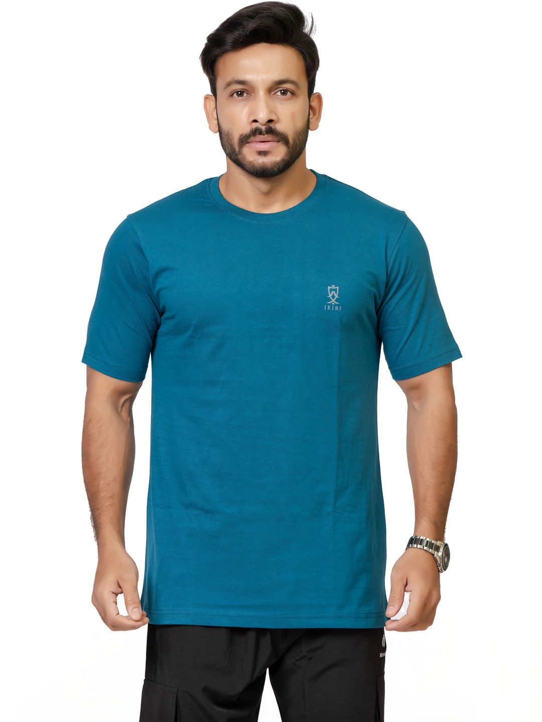 JEIRI Men Brand Logo Printed T-shirt