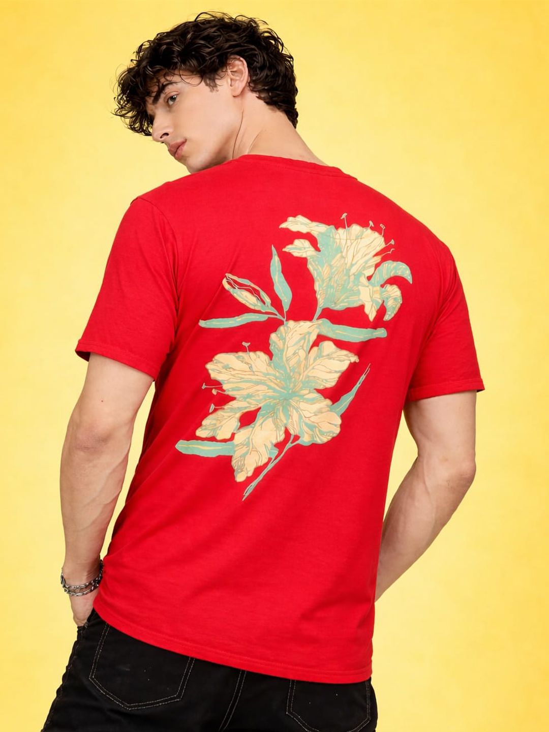 YELLOW TREE Men Floral Printed T-shirt