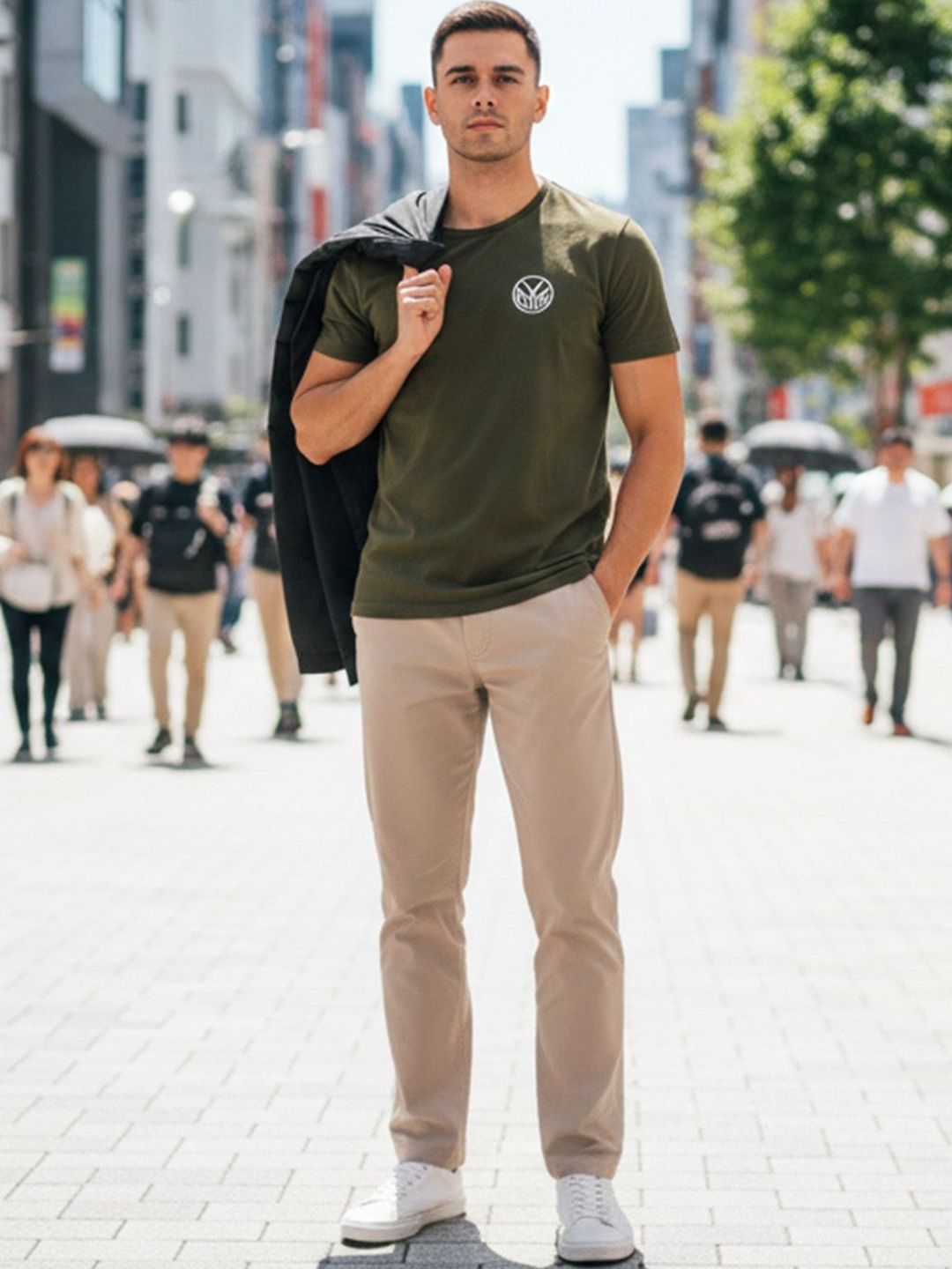 GENSTAR TRENDS Men Brand Logo Printed T-shirt