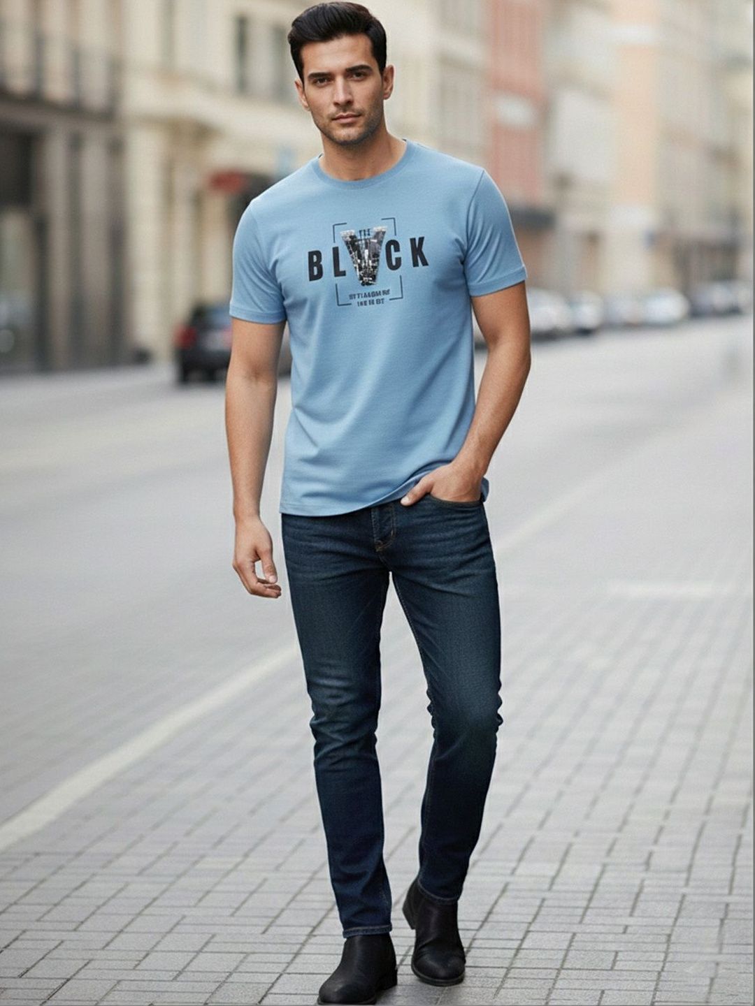 GENSTAR TRENDS Men Typography Printed T-shirt