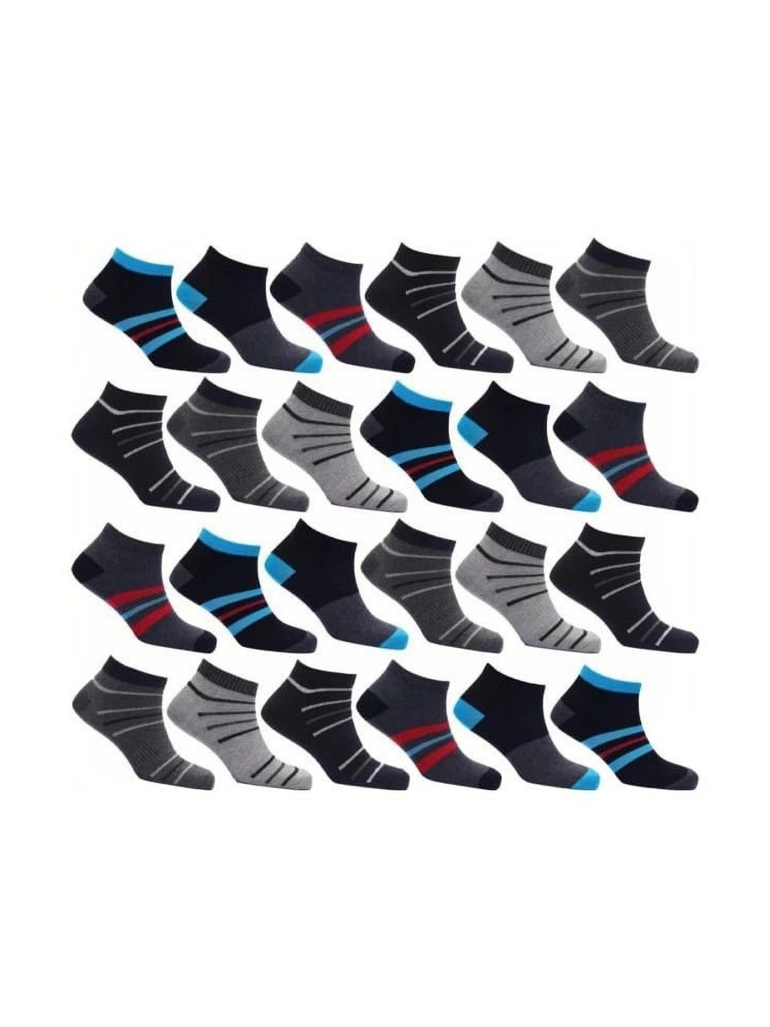 GARUN Men Cotton Colourblocked Ankle Length Socks