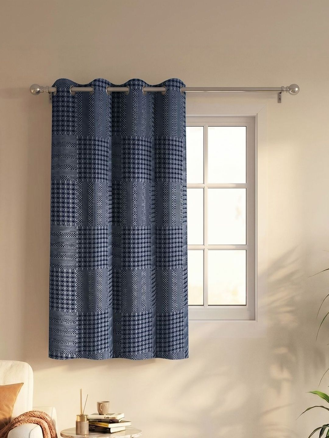 Saral Home Navy Blue Room Darkening Curtains and Sheers