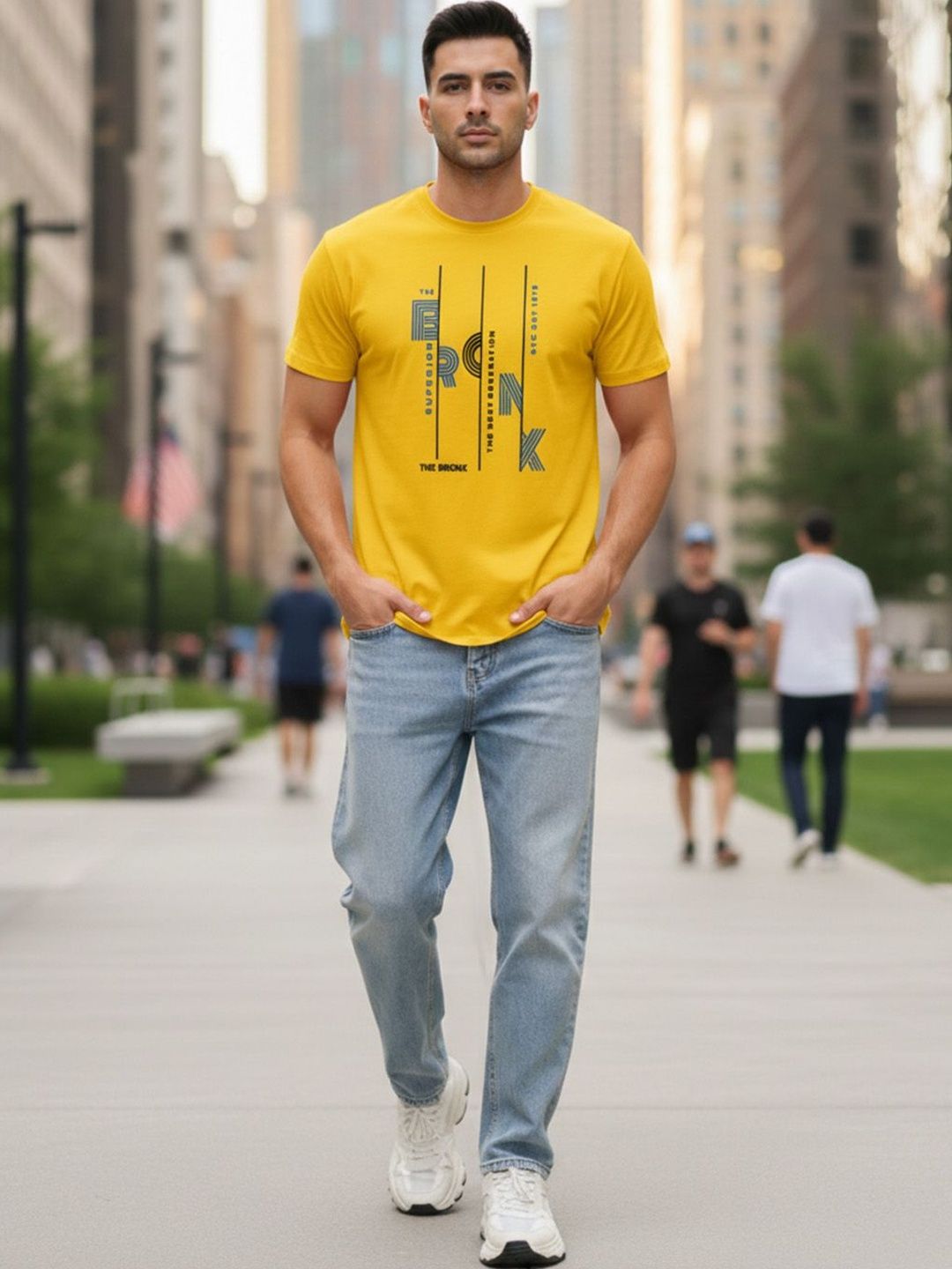 GENSTAR TRENDS Men Typography Printed T-shirt