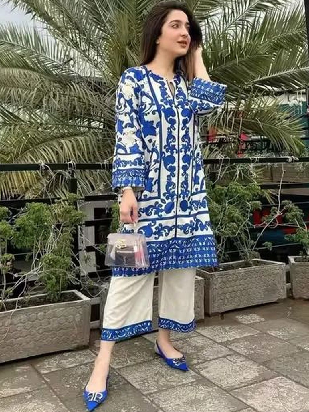MAHUDI MAHUDI Printed Tunic with Palazzos