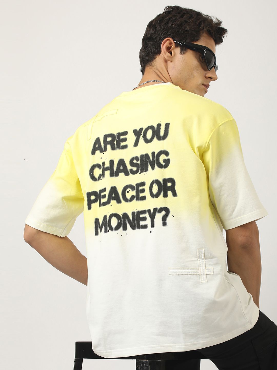 Maniac Men Typography Dyed Pockets T-shirt