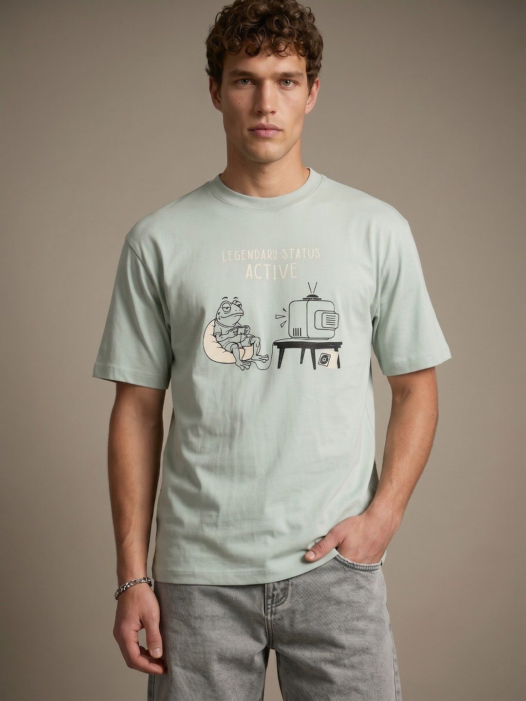 glitchez Graphic Printed Relaxed-Fit T-shirt