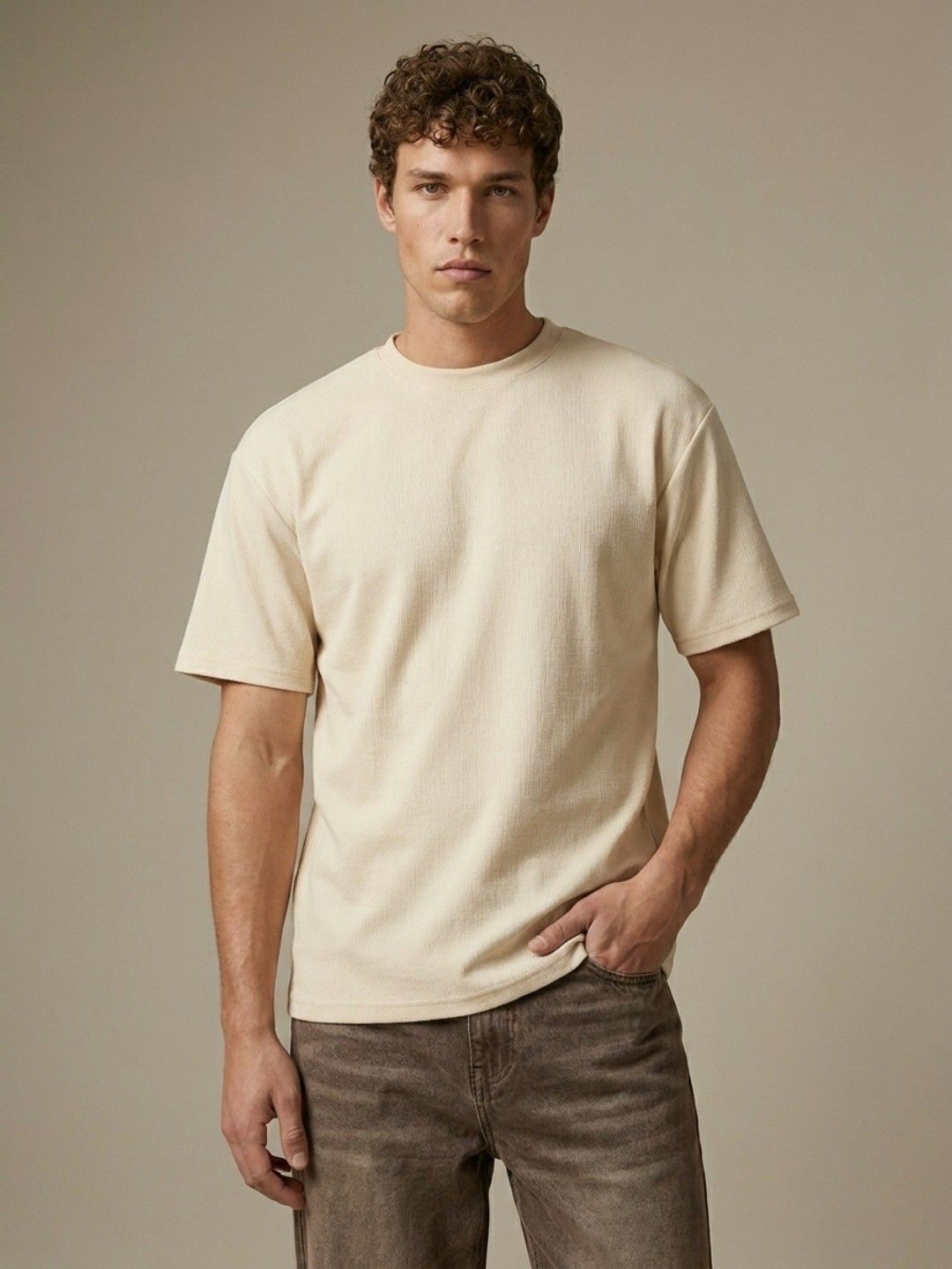 glitchez Drop-Shoulder Sleeves Relaxed Fit T-shirt