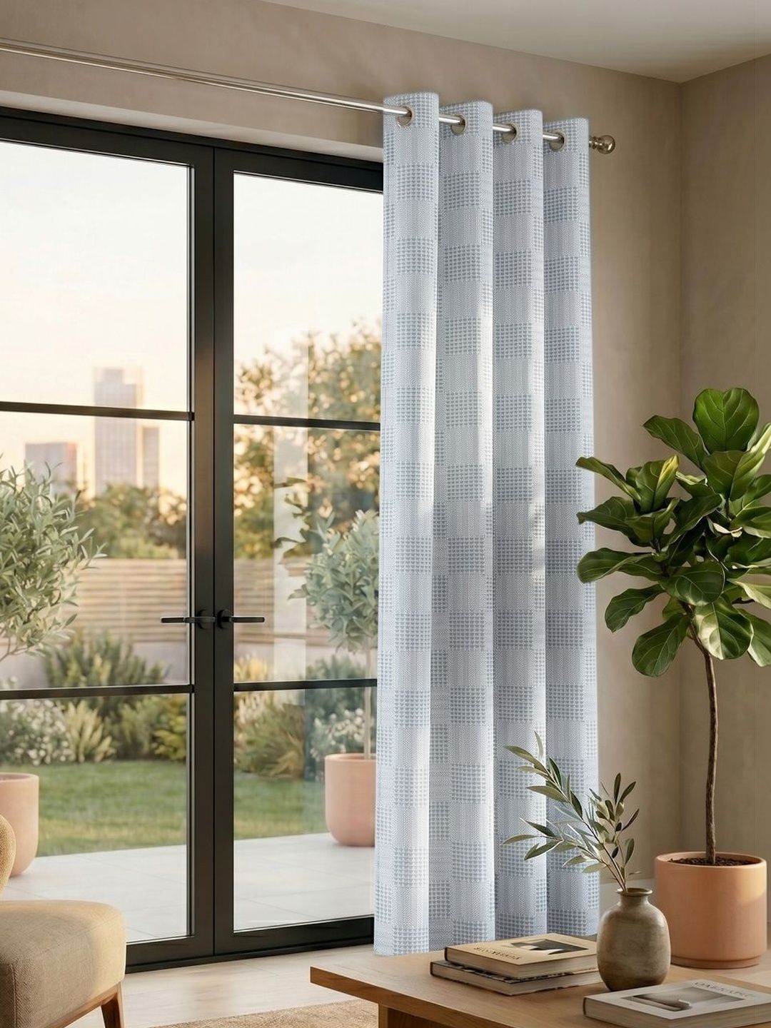 Saral Home Grey Room Darkening Curtains and Sheers