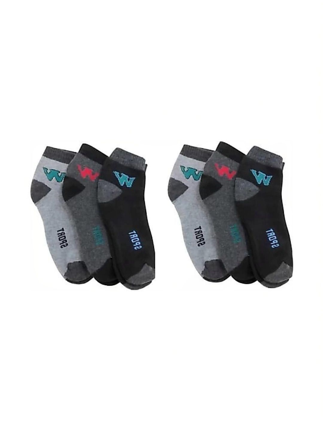 GARUN Men Pack of 6 Cotton Patterned Ankle Length Socks