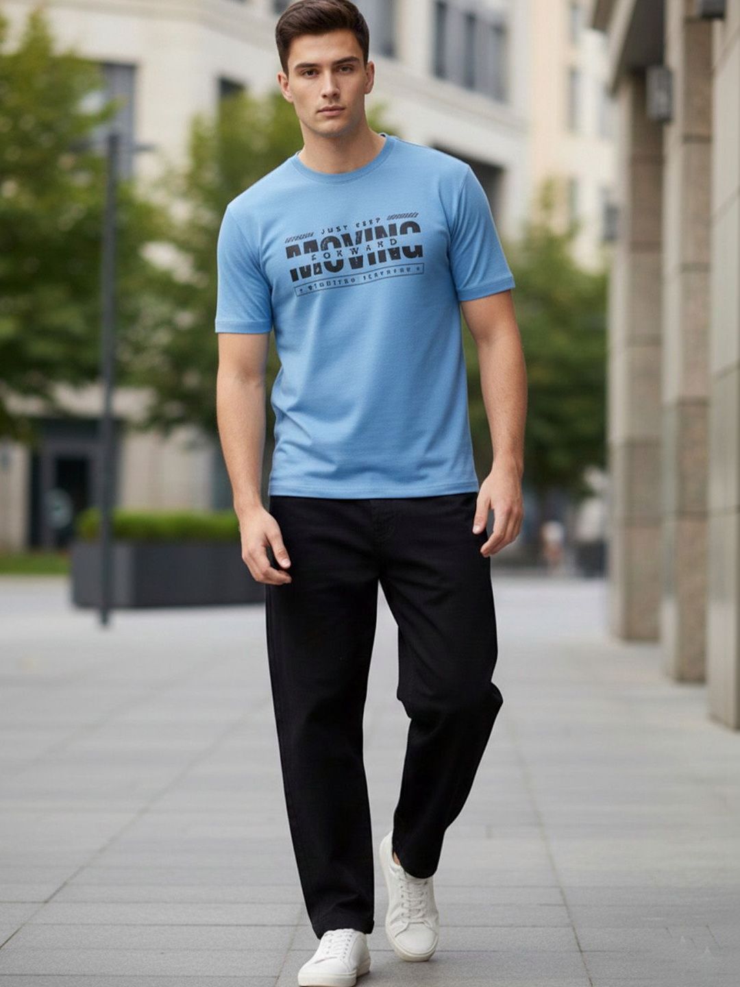 GENSTAR TRENDS Men Typography Printed T-shirt