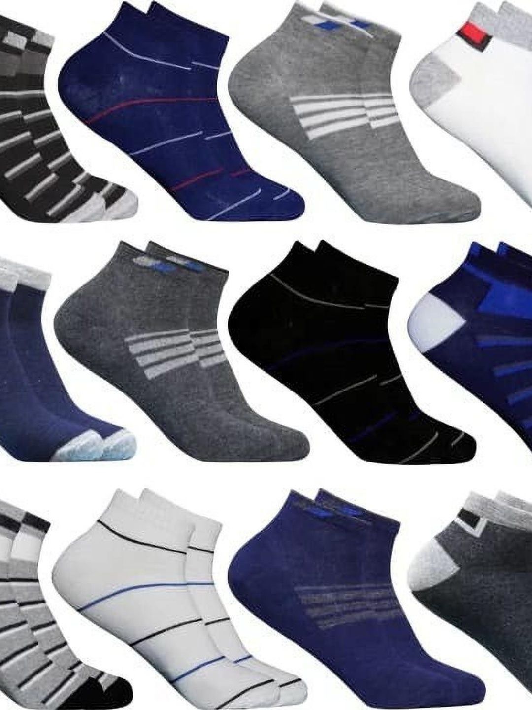 GARUN Men Cotton Patterned Ankle Length Socks