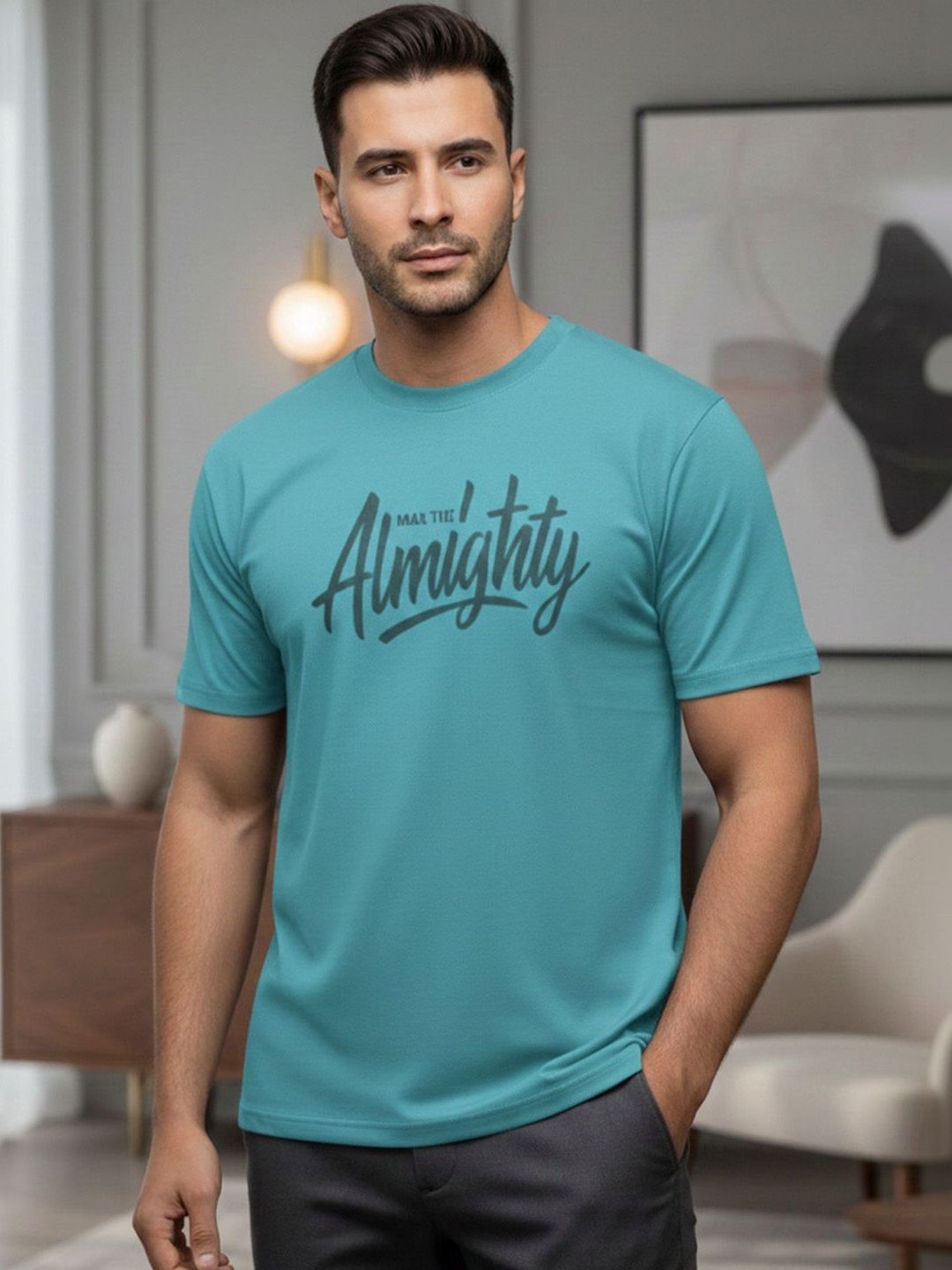 GENSTAR TRENDS Men Typography Printed T-shirt