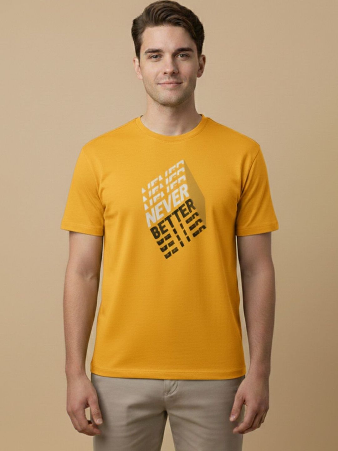 GENSTAR TRENDS Men Typography Printed T-shirt