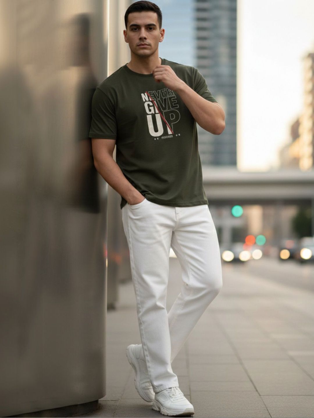 GENSTAR TRENDS Men Typography Printed T-shirt