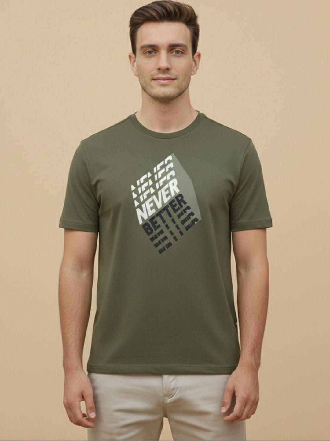 GENSTAR TRENDS Men Typography Printed T-shirt