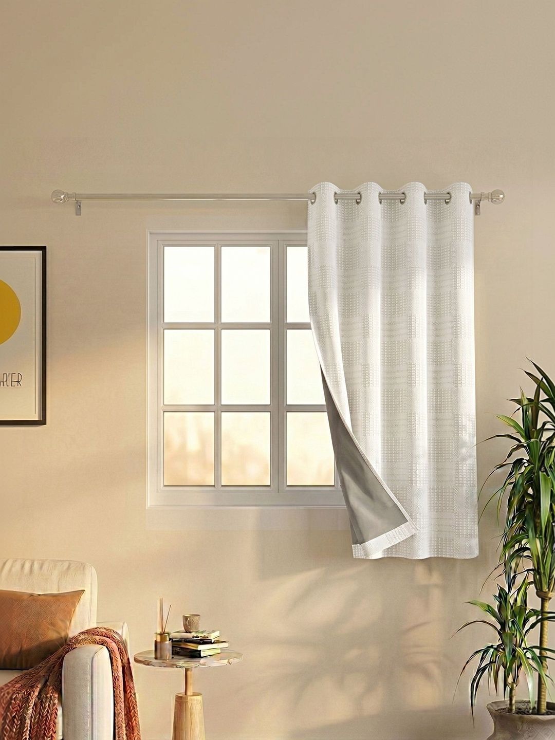 Saral Home White Black Out Curtains and Sheers