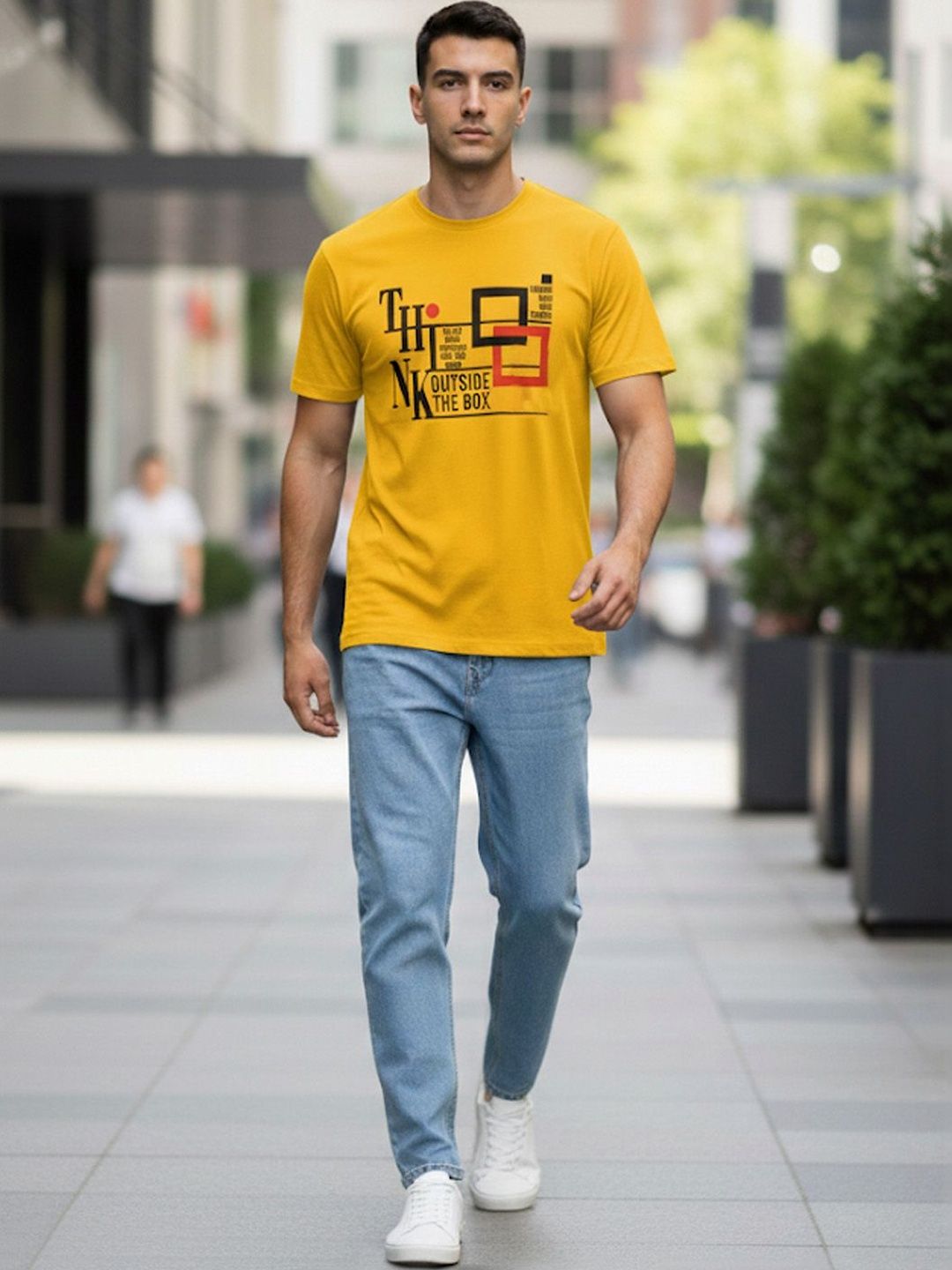 GENSTAR TRENDS Men Typography Printed T-shirt