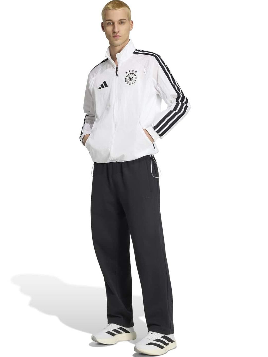 ADIDAS Men Brand Logo Colourblocked Lightweight Sporty Jacket