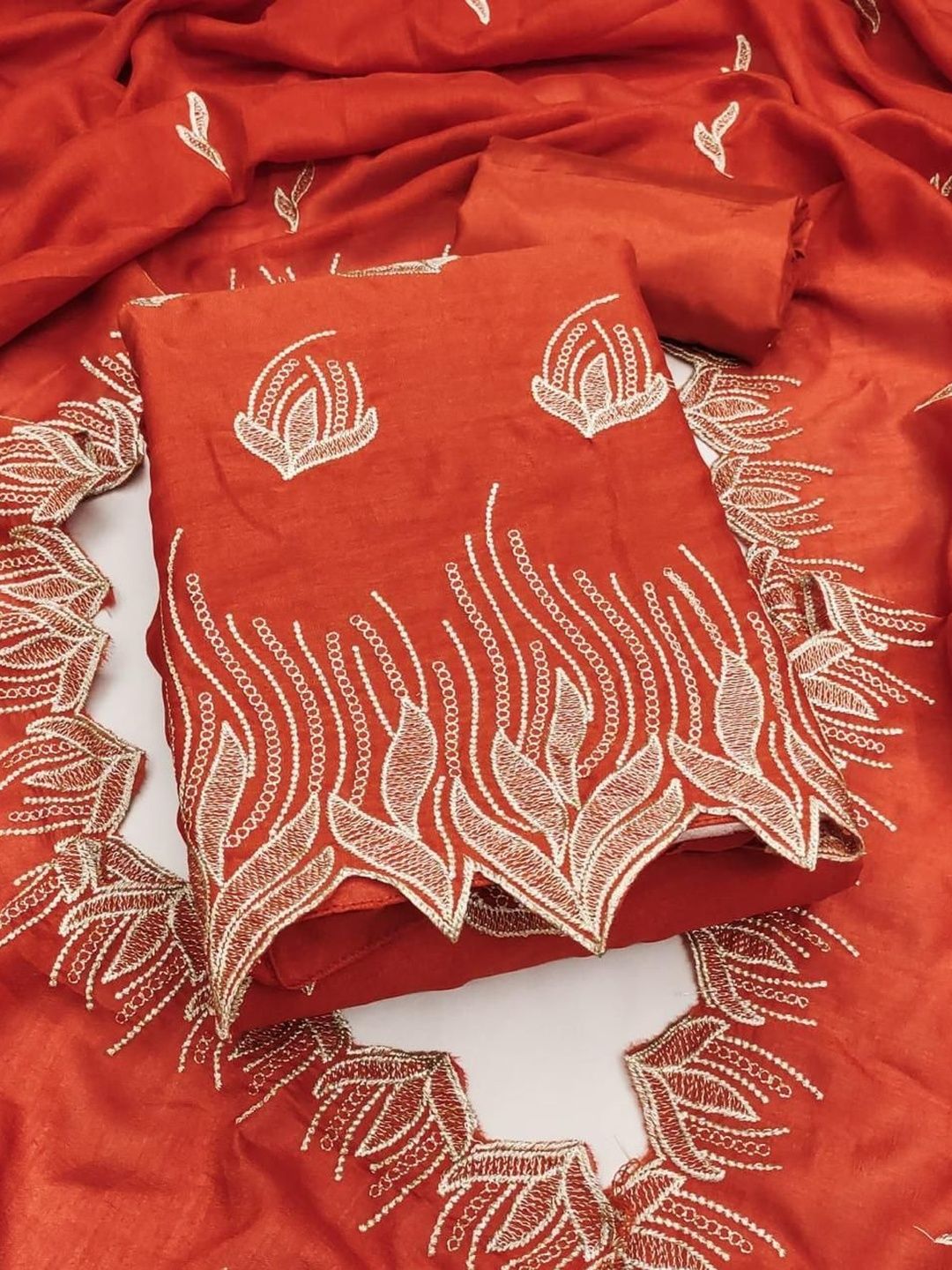 Rangtulika Ethnics Embroidered Unstitched Dress Material