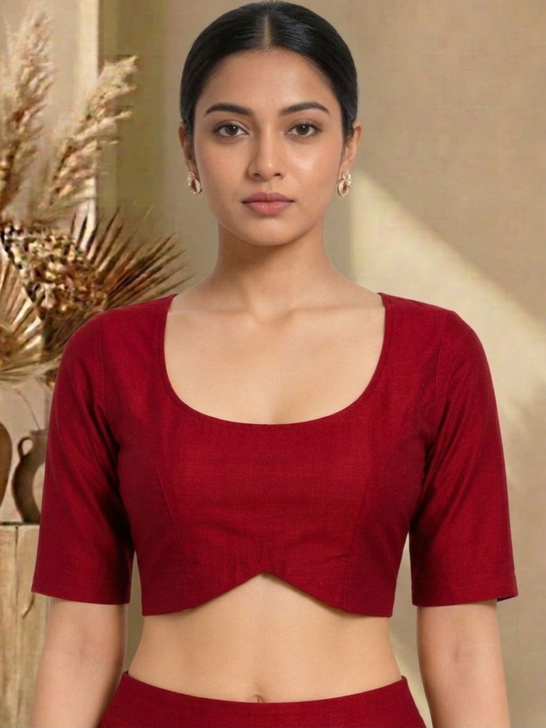 Thevasa Thevasa Solid Saree Blouse