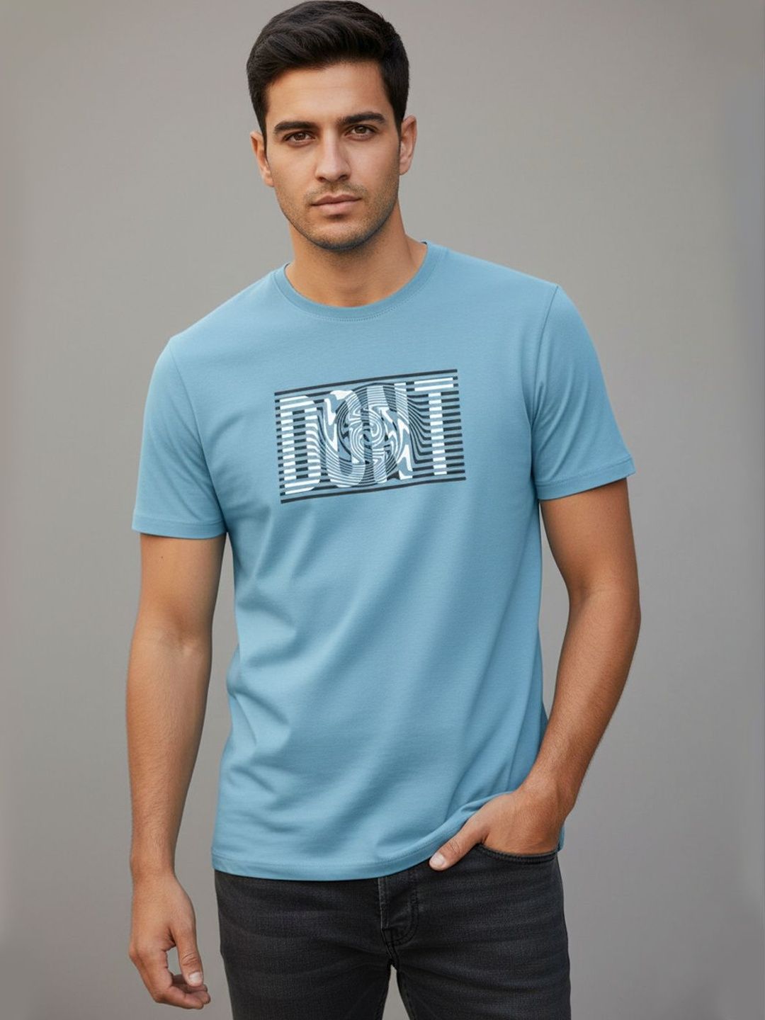 GENSTAR TRENDS Men Typography Printed T-shirt