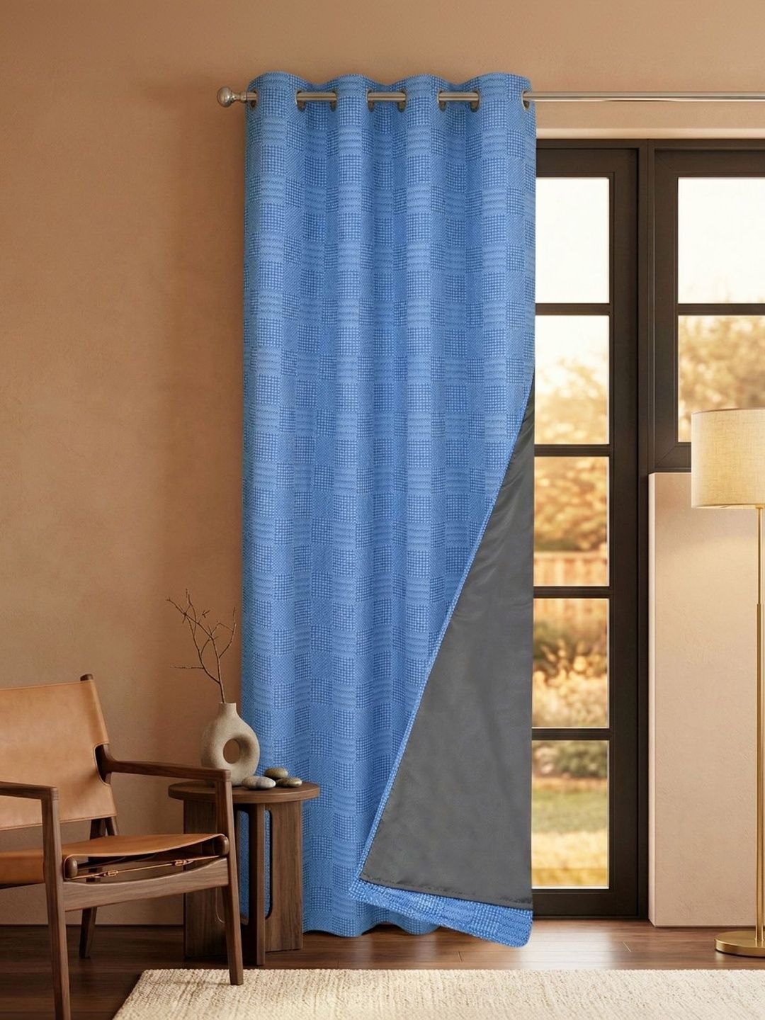 Saral Home Saral Home Blue Black Out Curtains and Sheers