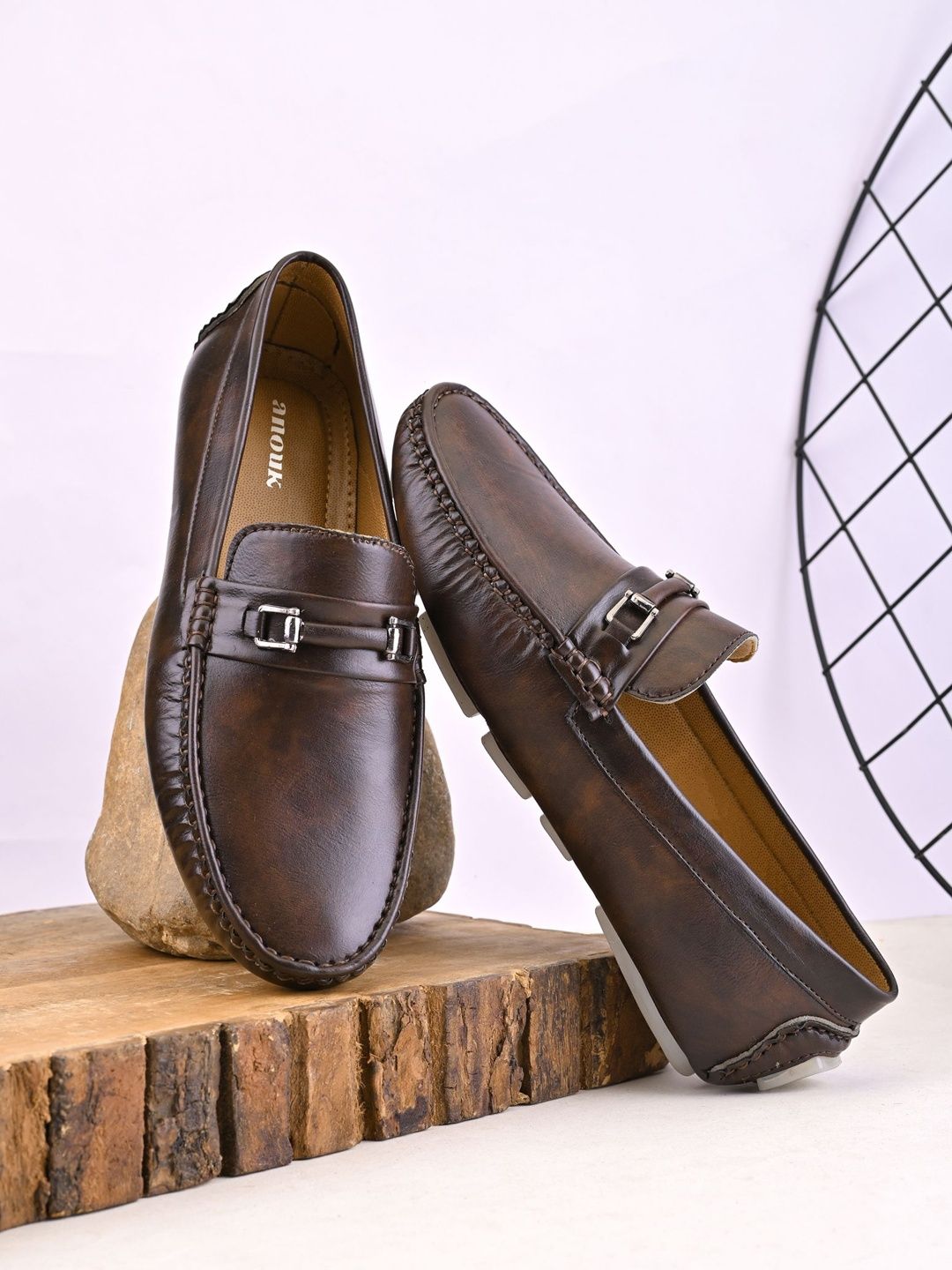 Anouk Men Textured Driving Shoes