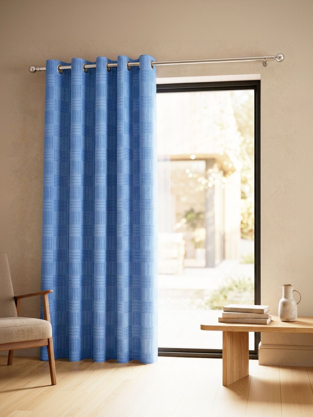Saral Home Blue Room Darkening Curtains and Sheers