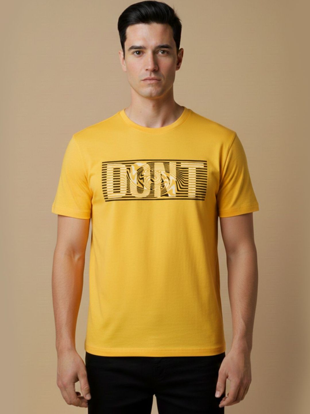 GENSTAR TRENDS Men Typography Printed T-shirt