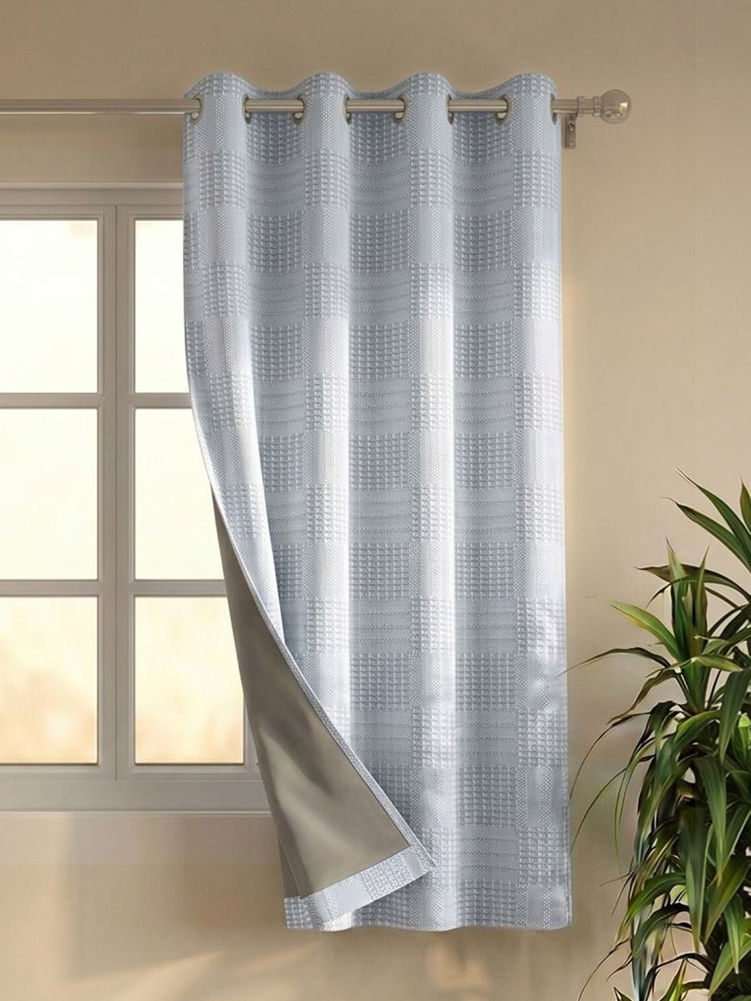 Saral Home Grey Black Out Curtains and Sheers