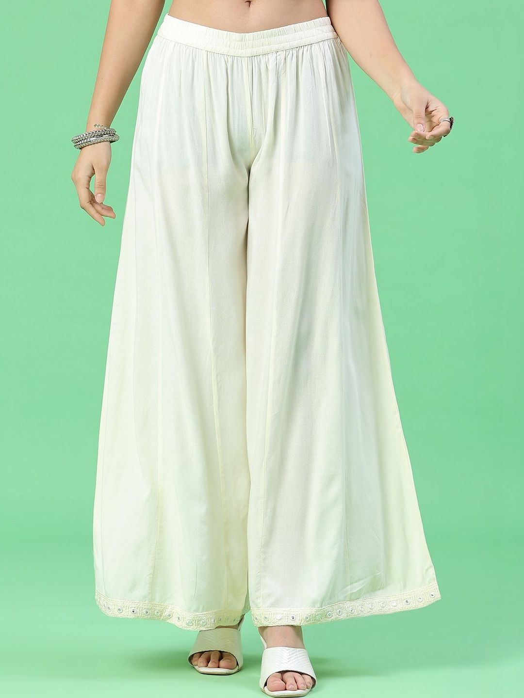 LIMEROAD Women Embellished Ethnic Palazzos