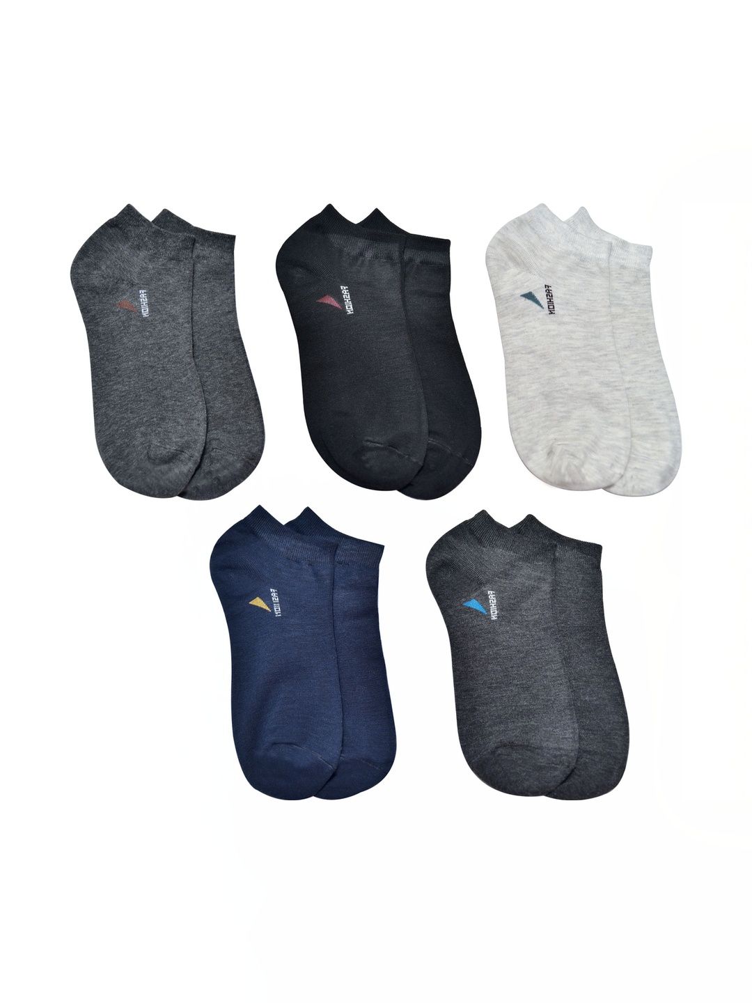 GARUN Men Pack of 5 Cotton Ankle Length Socks