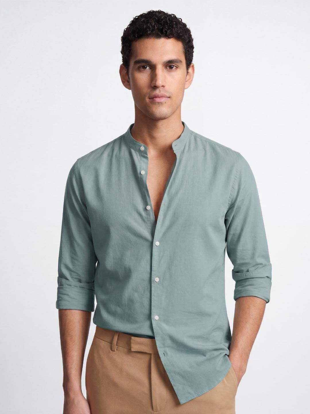 UNSTD Men Solid Casual Cotton Shirts