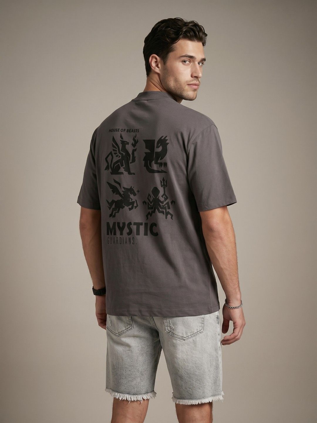 glitchez Round Neck Relaxed Fit T-shirt