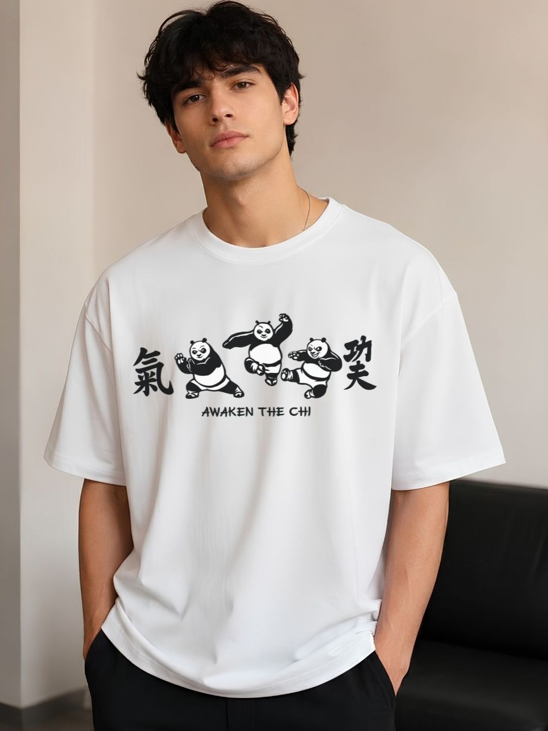R.Code by The Roadster Life Co. Men Kung Fu Panda Printed T-shirt